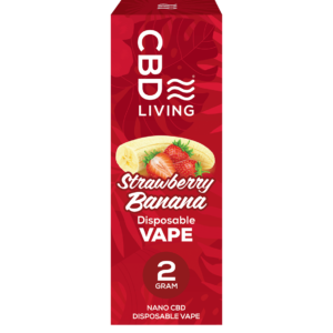 CBD Living 2 Gram Disposable CBD Vape – Strawberry Banana