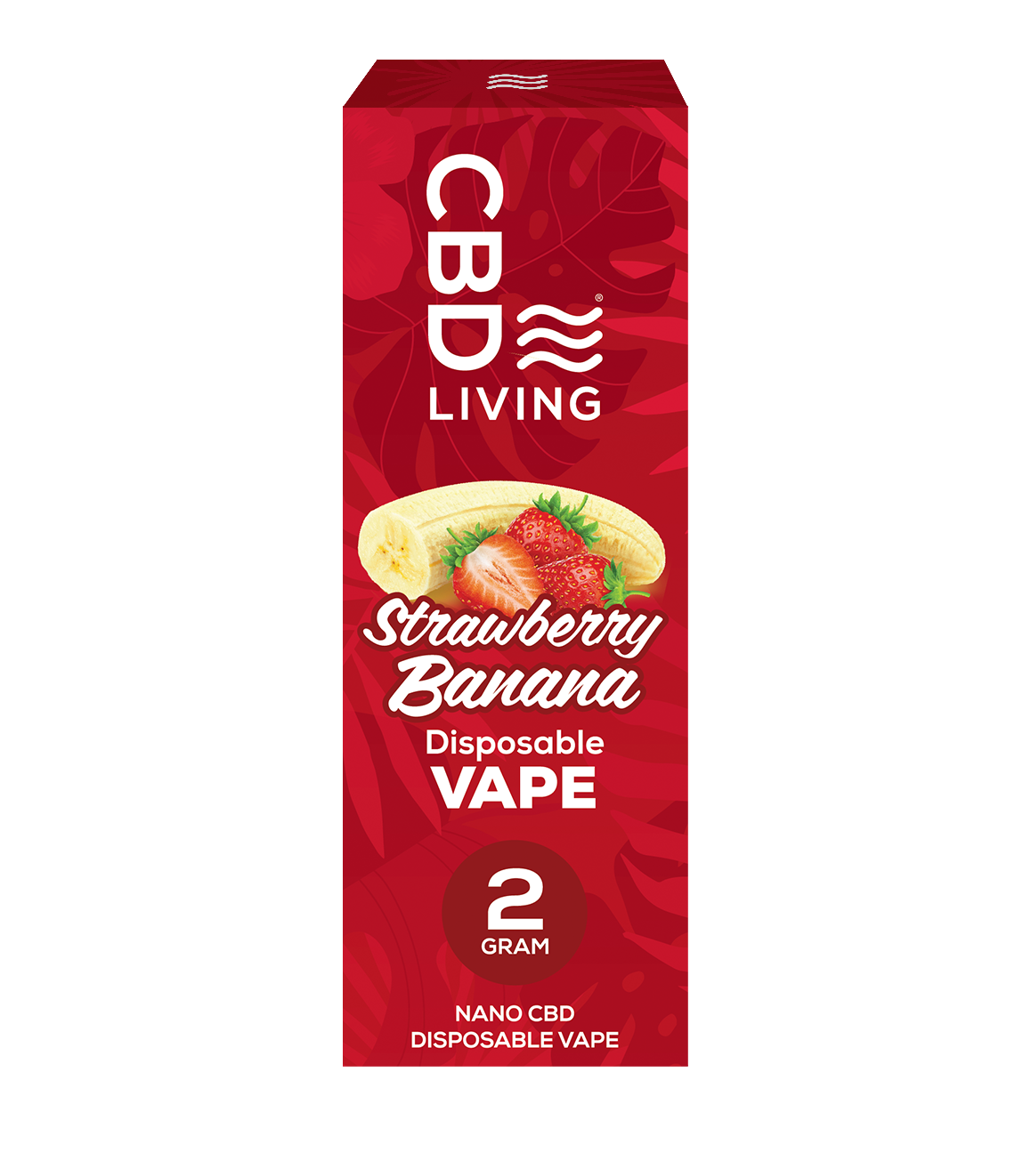 CBD Living 2 Gram Disposable CBD Vape – Strawberry Banana
