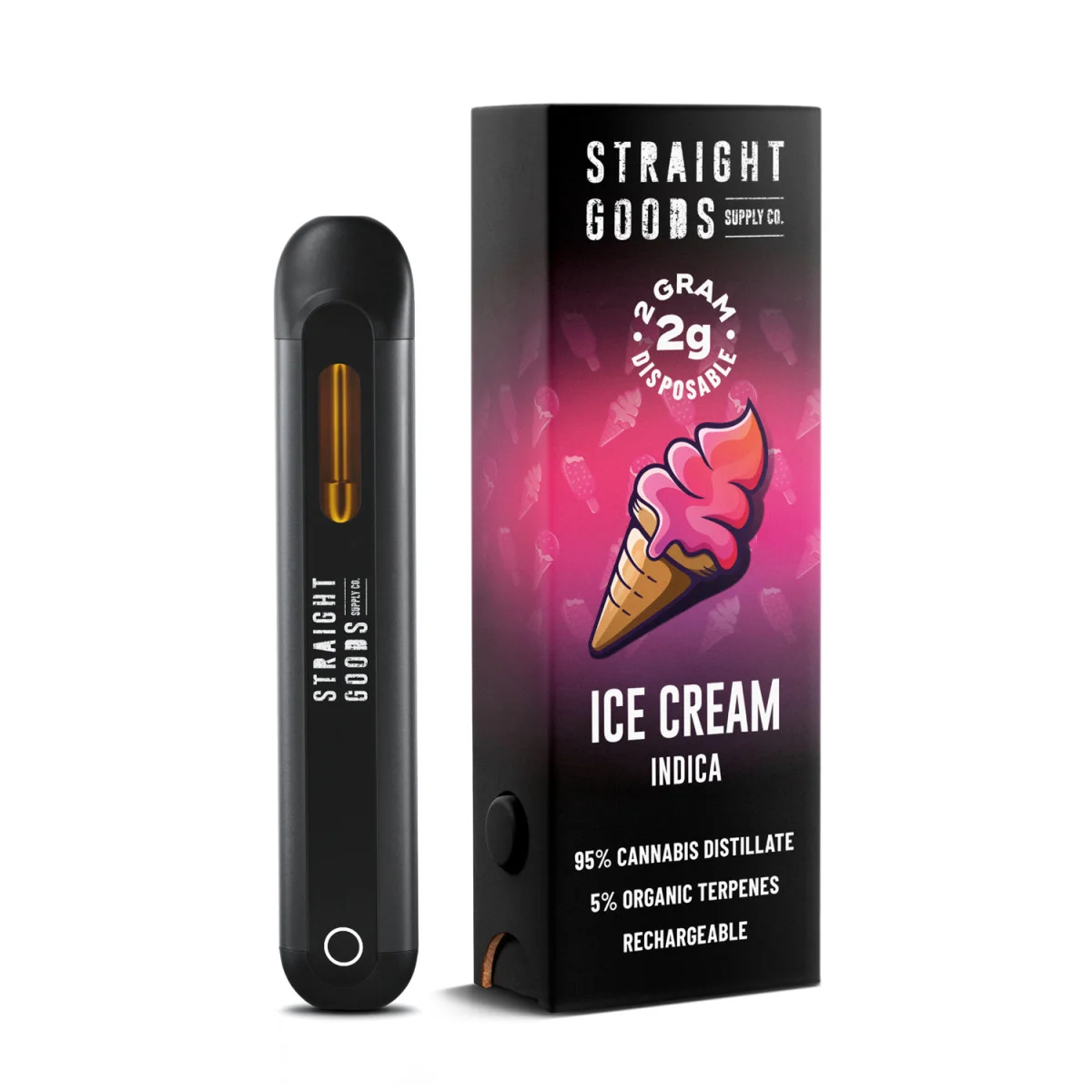 Straight Goods - Ice Cream THC Vape Pen 2000mg​